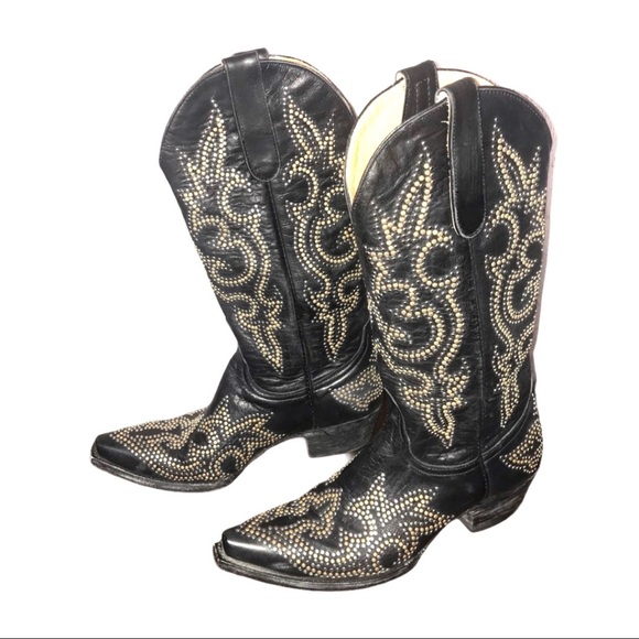 Old Gringo Shoes - Old Gringo Black Diego Studded Cowboy Boots